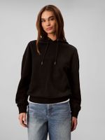 Polerón Con Gorro Y Logo Bordado Negro Calvin Klein