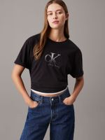 Polera holgada con monograma Negro Calvin Klein