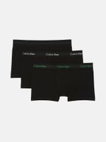 Pack 3 Bóxer Low Rise Trunk Cotton Negro Calvin Klein