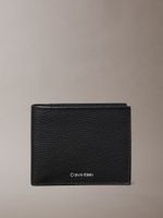 Billetera Plegada con Logo Grabado Negro Calvin Klein