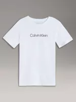 Polera Niño Logo Blanco Calvin Klein