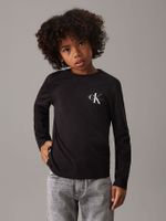 Polera Niño Chest Monologo Negro Calvin Klein