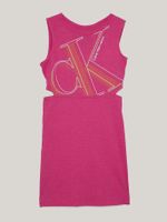 Vestido Niña Cut Out Fucsia Calvin Klein