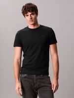 Polera Slim de Manga Corta Negro Calvin Klein