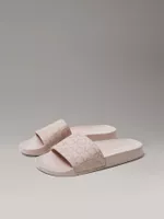 Sandalias Estampado de Monograma Rosado Calvin Klein