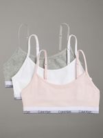 Pack 3 Cropped Niña Bralettes Multicolor Calvin Klein