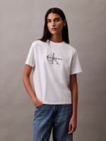 Polera Clásic Monograma Estampado Blanco Calvin Klein
