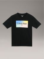 Polera Niño Gradient Box Para Niño Negro Calvin Klein