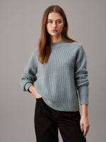 Sweater Boucle Rib Verde Calvin Klein