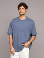 Polera Relaxed Monograma Archive 421 Azul Calvin Klein