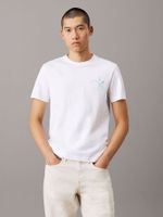 Polera con Monograma Difuminado Blanco Calvin Klein