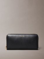 Billetera Grande de Cuero Negro Calvin Klein