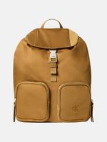 Mochila Y Solapa De Satén Y Nailon Dorado Calvin Klein