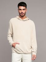 Polerón con Detalles Acanalados Beige Calvin Klein