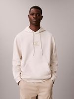 Polerón con Gorro y Monograma Beige Calvin Klein