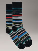 Calcetin Barcode Multi Stripe Negro Calvin Klein