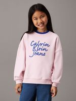Polerón holgado con logo Rosado Calvin Klein