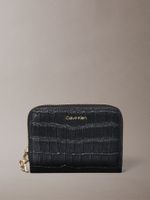 Billetera Cuero Cocodrilo Con Rfid Negro Calvin Klein