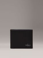 Billetera de Cuero Mono Logo Negro Calvin Klein