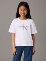 Polera holgada con logo Blanco Calvin Klein