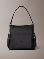 Cartera De Mano D Nailon Satén Suave Negro Calvin Klein