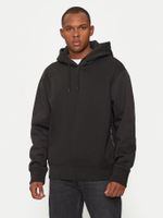 Polerón con gorro y logo tape Negro Calvin Klein