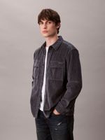 Camisa en Pana con Bolsillos Gris Calvin Klein