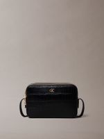 Bandolera Con Efecto Cocodrilo Negro Calvin Klein