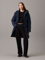 Parka Logo Belt-Puffer Azul Calvin Klein