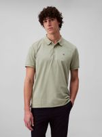 Polo con Monograma Bordado Verde Calvin Klein