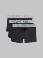 Pack 3 Bóxers Low Rise Trunk Steel Negro Calvin Klein