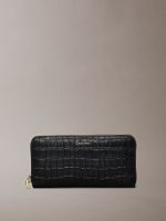 Billetera Cocodrilo Con Rfid Negro Calvin Klein