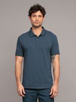 Polo piqué de algodón Azul Calvin Klein