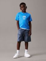 Short Niño Cambray Azul Calvin Klein