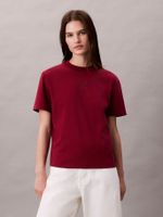 Polera Interlock Con Emblema CK Rojo Calvin Klein