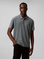 Polo Elástico con Rayas Gris Calvin Klein