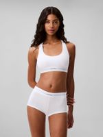 Calzón Boyshort Cotton Modal Rib Blanco Calvin Klein