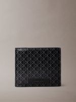 Billetera Plegada con Logo Monograma Negro Calvin Klein