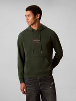 Polerón con Gorro y Logo Verde Calvin Klein