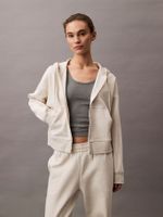 Polerón con Gorro Archive Logo Beige Calvin Klein