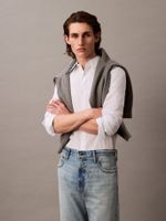 Camisa Slim Fit Elástica Blanco Calvin Klein