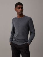 Sweater Superior Wool Crew Neck/Sw Gris Calvin Klein