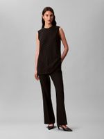 Blusa Con Logo En Jacquard Negro Calvin Klein