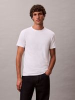 Polera Slim de Manga Corta Blanco Calvin Klein
