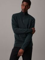 Sweater Merino Rws Quarter Zip Verde Calvin Klein