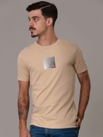 Polera Metallic Box Beige Calvin Klein