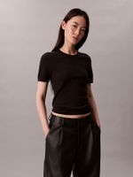 Blusa En Tejido Calado Negro Calvin Klein