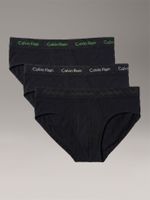 Pack 3 Slips Cotton Stretch Negro Calvin Klein