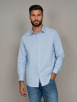 Camisa Slim Stretch Azul Calvin Klein