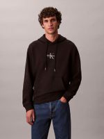 Polerón Gorro y Logo Negro Calvin Klein 001